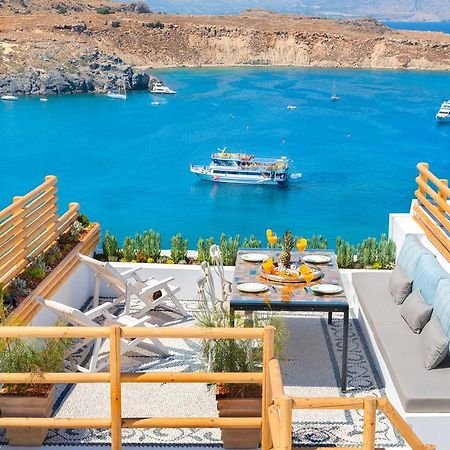 Lindos Shore Summer House With Jacuzzi And Sea View !!! Eksteriør bilde