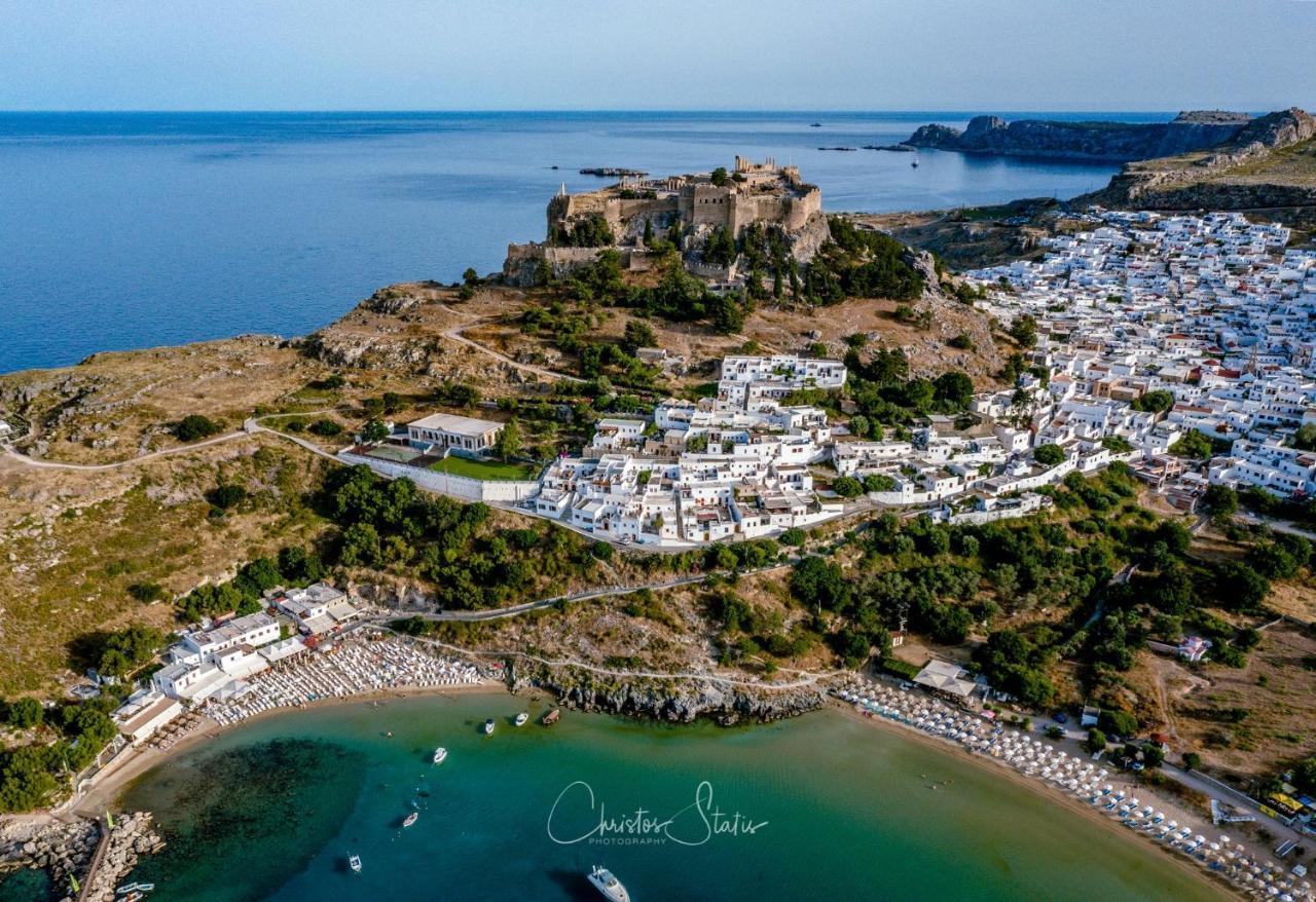 Lindos Shore Summer House With Jacuzzi And Sea View !!! Eksteriør bilde