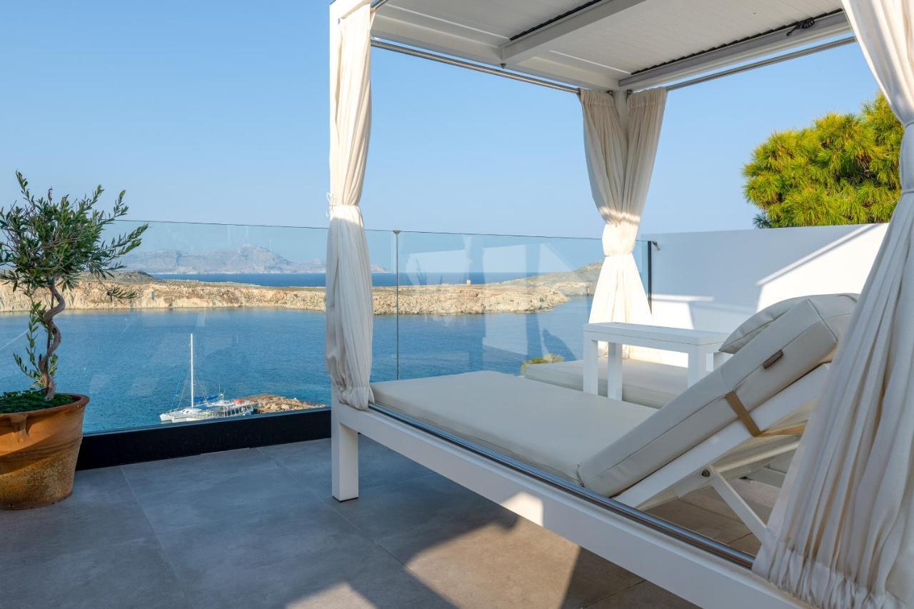 Lindos Shore Summer House With Jacuzzi And Sea View !!! Eksteriør bilde