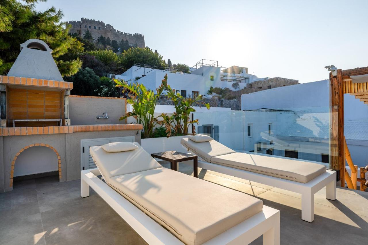 Lindos Shore Summer House With Jacuzzi And Sea View !!! Eksteriør bilde