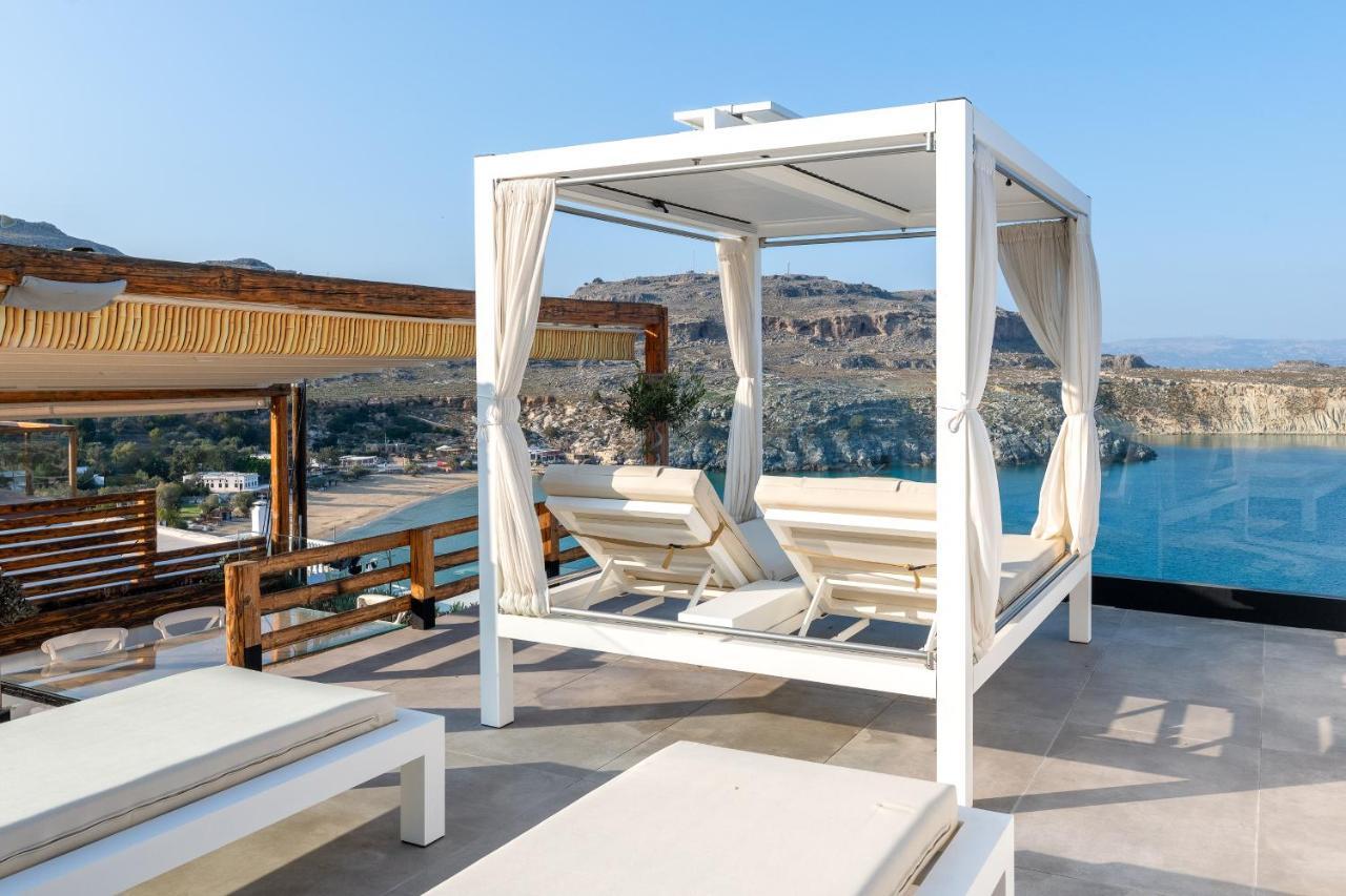 Lindos Shore Summer House With Jacuzzi And Sea View !!! Eksteriør bilde