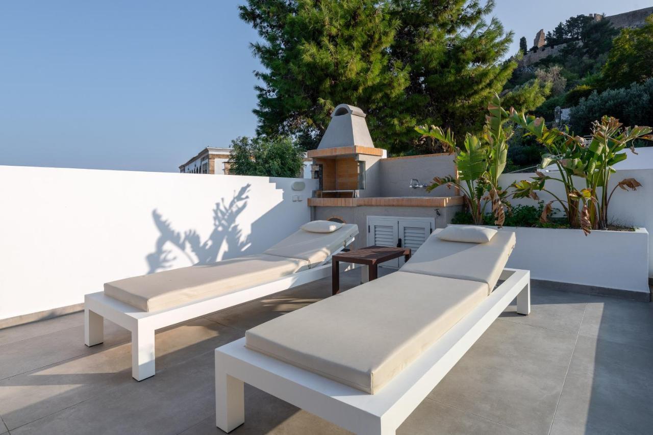 Lindos Shore Summer House With Jacuzzi And Sea View !!! Eksteriør bilde