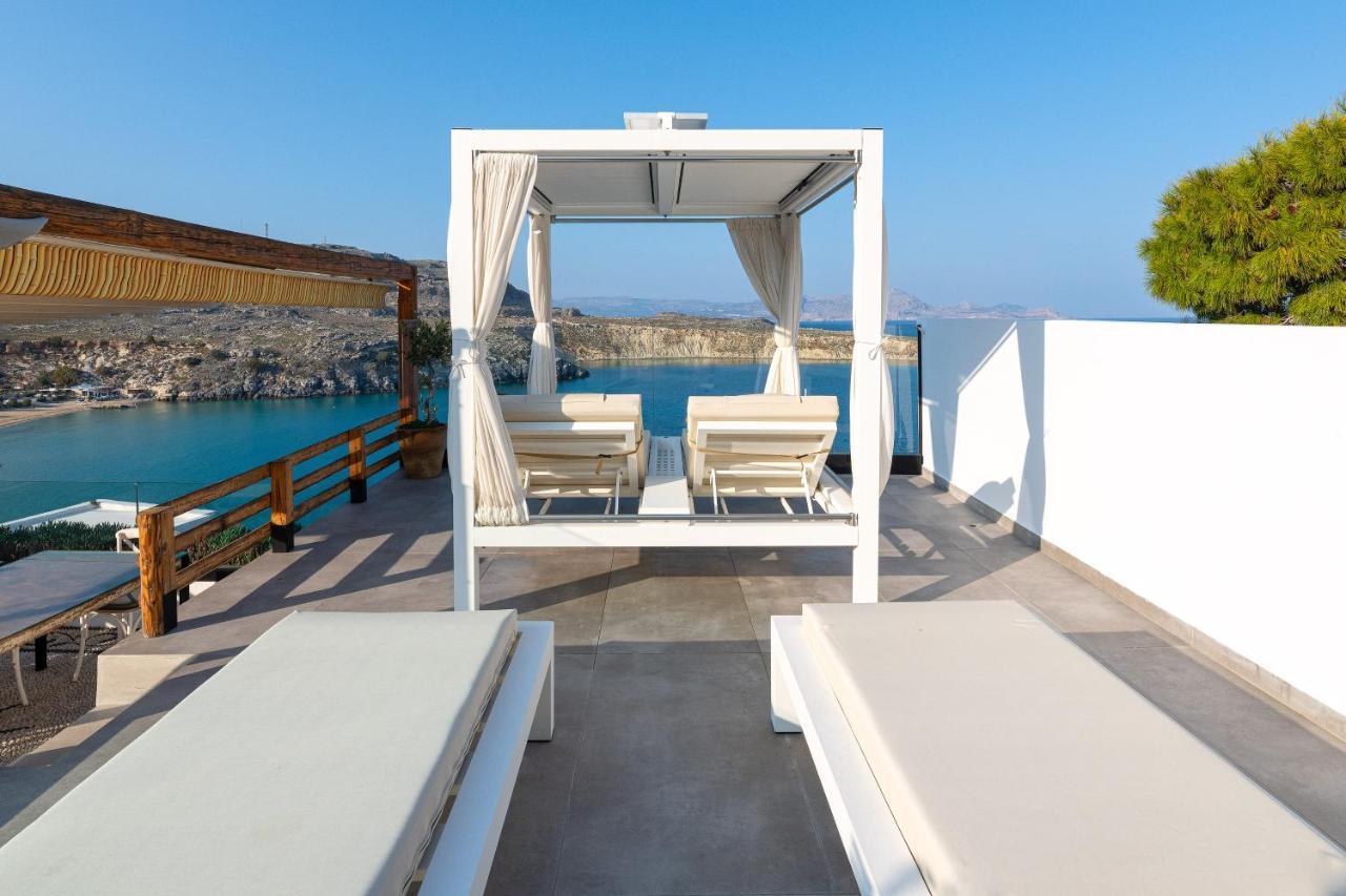 Lindos Shore Summer House With Jacuzzi And Sea View !!! Eksteriør bilde
