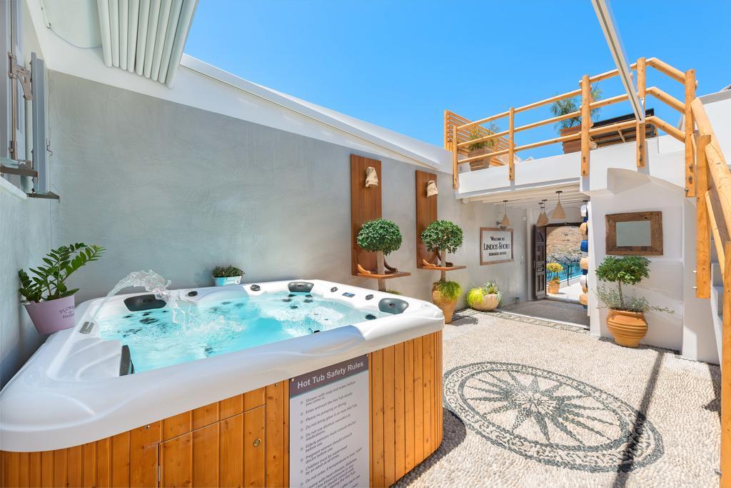 Lindos Shore Summer House With Jacuzzi And Sea View !!! Eksteriør bilde