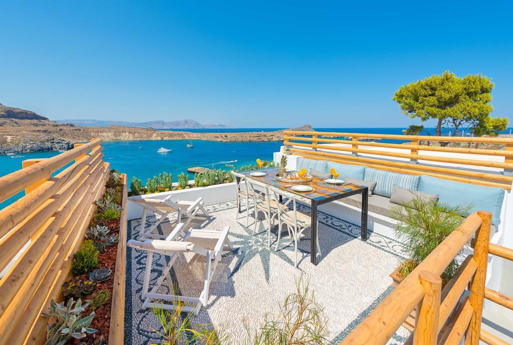 Lindos Shore Summer House With Jacuzzi And Sea View !!! Eksteriør bilde