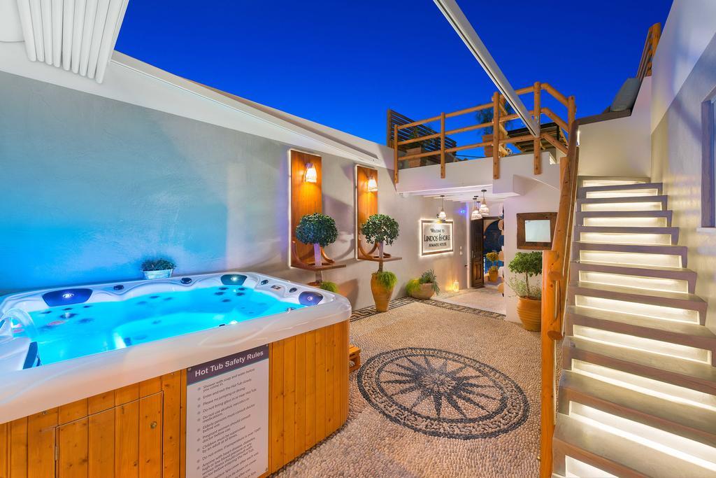 Lindos Shore Summer House With Jacuzzi And Sea View !!! Eksteriør bilde
