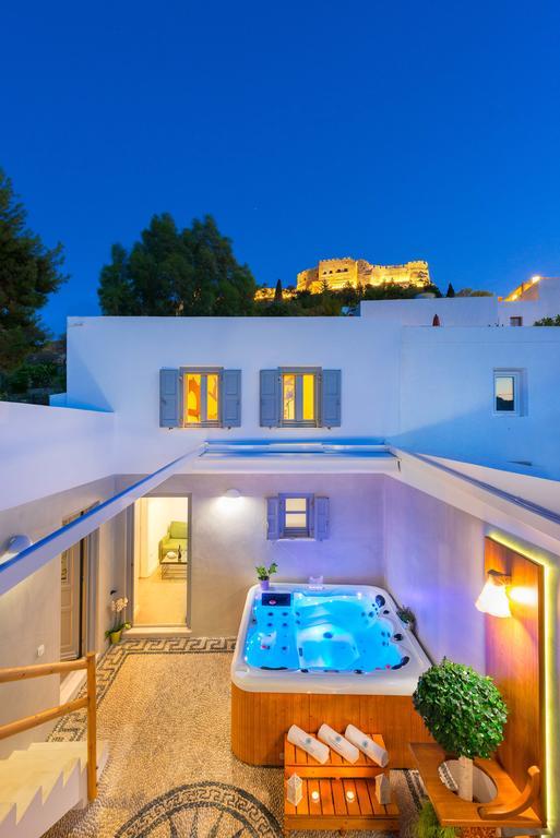 Lindos Shore Summer House With Jacuzzi And Sea View !!! Eksteriør bilde
