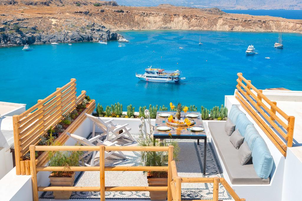 Lindos Shore Summer House With Jacuzzi And Sea View !!! Eksteriør bilde