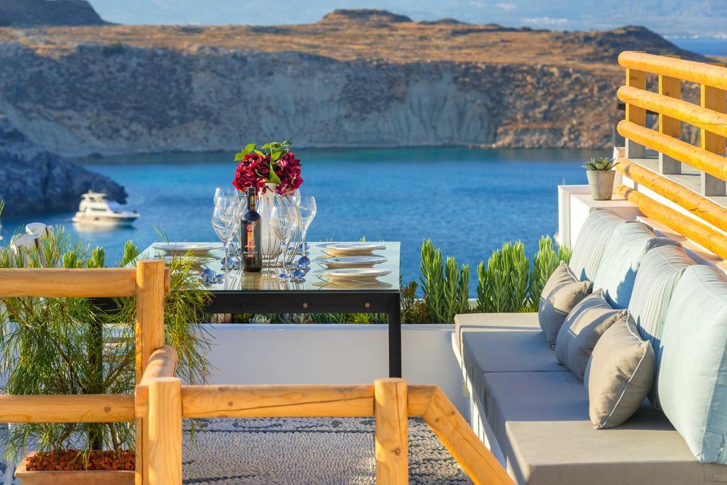Lindos Shore Summer House With Jacuzzi And Sea View !!! Eksteriør bilde