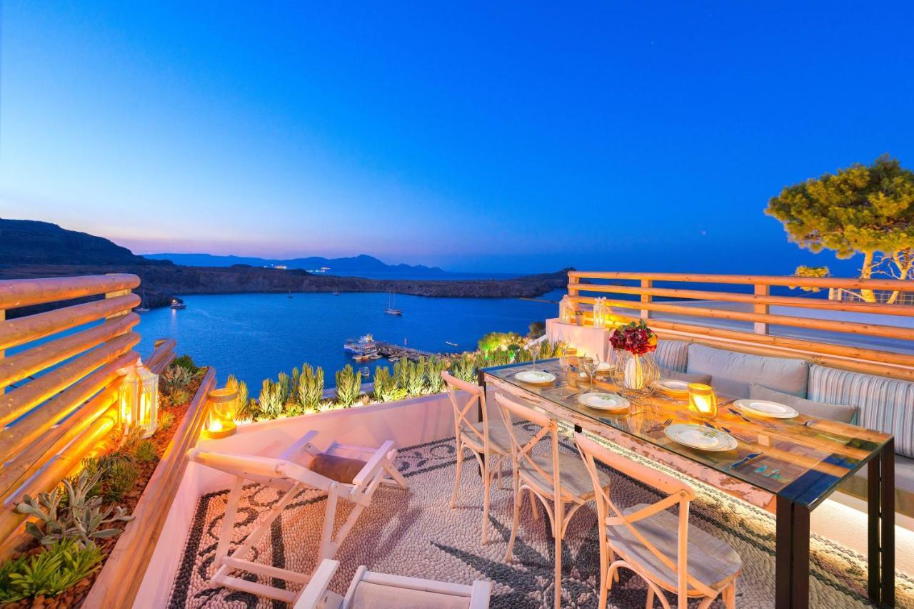 Lindos Shore Summer House With Jacuzzi And Sea View !!! Eksteriør bilde